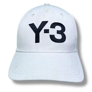 Men's Y3 Adidas Yohji Yamamoto Logo Strapback Hat Light Gray